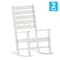 Flash Furniture White All-Weather Outdoor Rocking Chair, 2PK 2-LE-HMP-2002-110-WT-GG - alternate 10